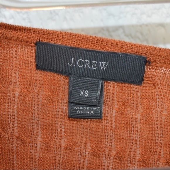 J Crew Waffle Weave Textured Lightweight Pullover Sweater Top Rust Color Size XS - Picture 6 of 8